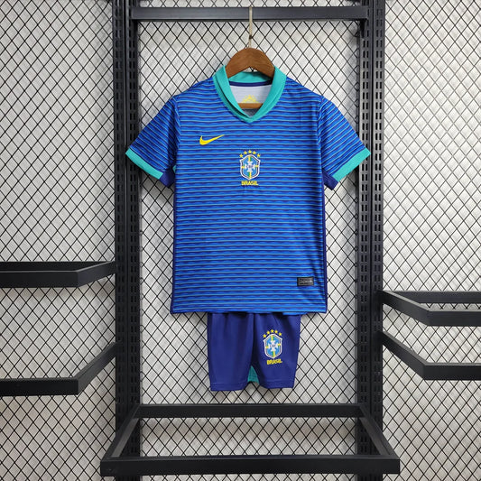 2024 Brazil Away Football Shirt Kids Size 1:1